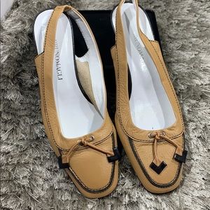 Brunomagli tan leather sling backs 8